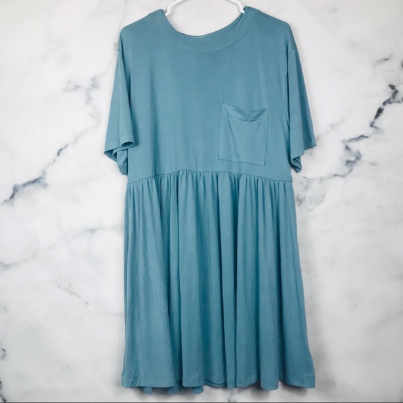 UO Silence + Noise Cupro Babydoll T-Shirt Dress - Picture 2 of 7